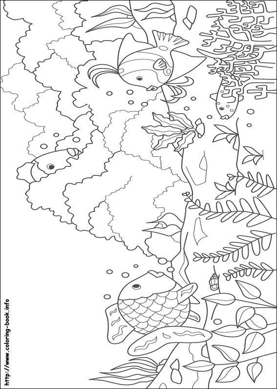 Rainbow Fish coloring picture